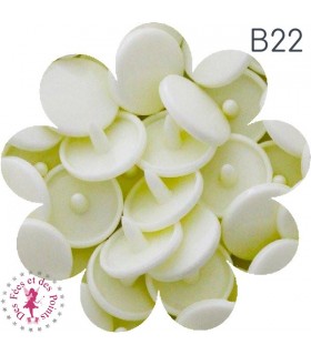 Pressions KAM - Rondes T5 Brillantes - Crème - B22