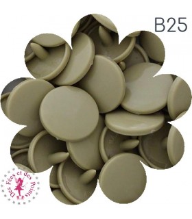 Pressions KAM - Rondes T5 Brillantes - Beige - B25