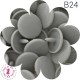 Pressions KAM - Rondes T5 Brillantes - Gris Perle - B24