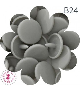 Pressions KAM - Rondes T5 Brillantes - Gris Perle - B24