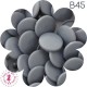 Pressions KAM - Rondes T5 Brillantes - Gris Argent - B45
