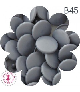 Pressions KAM - Rondes T5 Brillantes - Gris Argent - B45