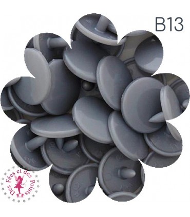 Pressions KAM - Rondes T5 Brillantes - Gris Etain - B13