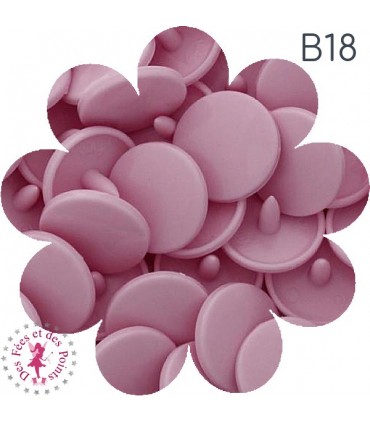 Pressions KAM - Rondes T3 Brillantes - Rose Bébé - B18