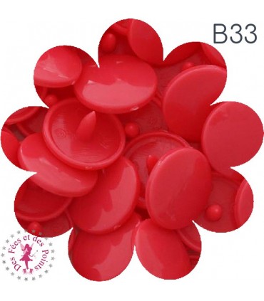 Pressions KAM - Rondes T3 Brillantes - Fuchsia - B33