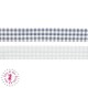Elastique ruban - Carreaux - Gris & Blanc - 15 mm