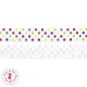 Elastique ruban - Pois - Blanc & Multicolor - 15 mm