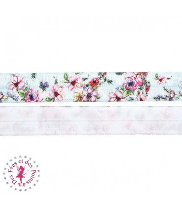 Elastique ruban - Liberty - Bleu ciel - 15 mm