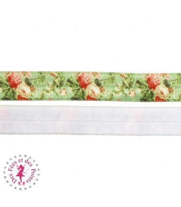 Elastique ruban - Liberty - Vert - 15 mm