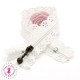 Fermeture éclair dentelle avec tirette 20/25 cm - Blanc