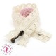 Fermeture éclair dentelle avec tirette 20/25 cm - Ivoire