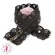 Fermeture éclair dentelle avec tirette 20/25 cm - Chocolat