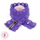 Fermeture éclair dentelle avec tirette 20/25 cm - Violet