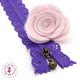 Fermeture éclair dentelle avec tirette 20/25 cm - Violet