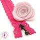 Fermeture éclair dentelle avec tirette 20/25 cm - Fuchsia