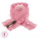 Fermeture éclair dentelle avec tirette 20/25 cm - Rose