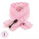 Fermeture éclair dentelle avec tirette 20/25 cm - Rose clair
