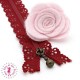 Fermeture éclair dentelle avec tirette 20/25 cm - Rouge foncé