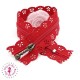 Fermeture éclair dentelle avec tirette 20/25 cm - Rouge