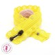 Fermeture éclair dentelle avec tirette 20/25 cm - Jaune Soleil