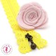 Fermeture éclair dentelle avec tirette 20/25 cm - Jaune Soleil