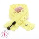 Fermeture éclair dentelle avec tirette 20/25 cm - Jaune Citron