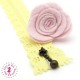 Fermeture éclair dentelle avec tirette 20/25 cm - Jaune Citron