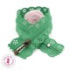 Fermeture éclair dentelle avec tirette 20/25 cm - Vert