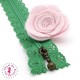 Fermeture éclair dentelle avec tirette 20/25 cm - Vert