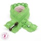 Fermeture éclair dentelle avec tirette 20/25 cm - Vert Grenouille
