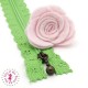 Fermeture éclair dentelle avec tirette 20/25 cm - Vert Grenouille