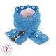 Fermeture éclair dentelle avec tirette 20/25 cm - Bleu Canard