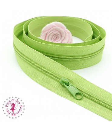 Fermeture éclair nylon au mètre - Anis