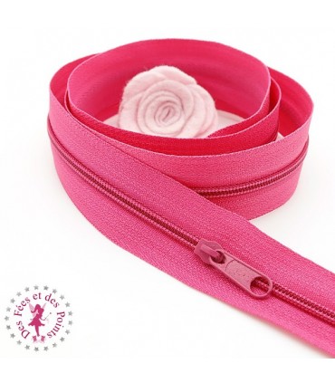 Fermeture éclair nylon au mètre - Fuchsia