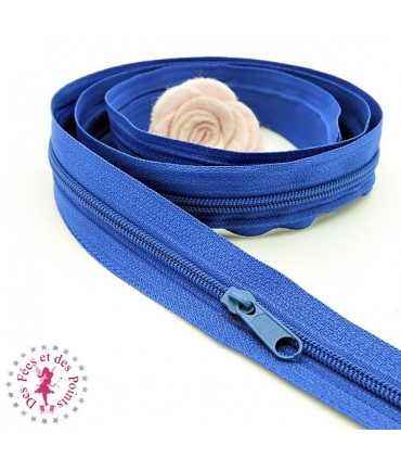 Fermeture éclair nylon au mètre - Bleu roi