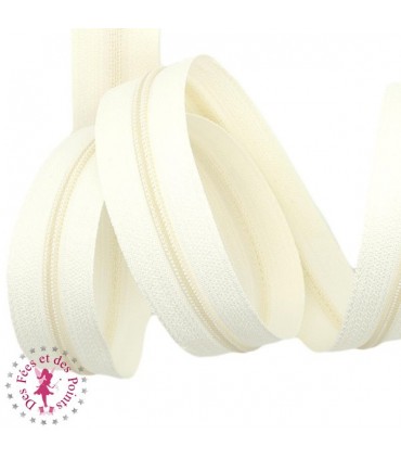 Fermeture éclair nylon au mètre - Ivoire