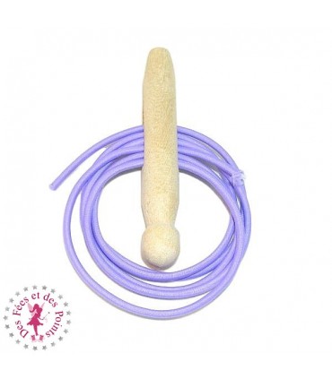 Elastique rond au mètre - 3 mm - Parme