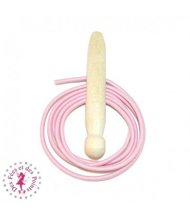 Elastique rond au mètre - 3 mm - Rose