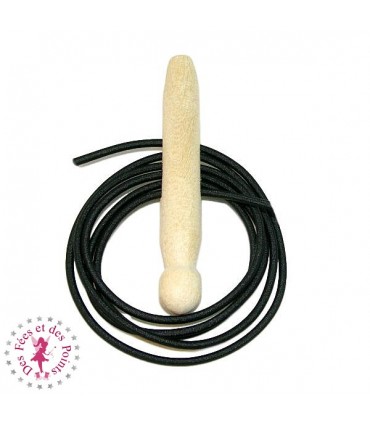 Elastique rond au mètre - 3 mm - Noir