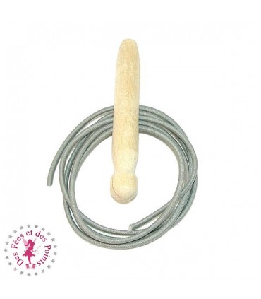 Elastique rond au mètre - 3 mm - Gris