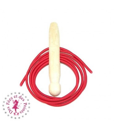 Elastique rond au mètre - 3 mm - Rouge