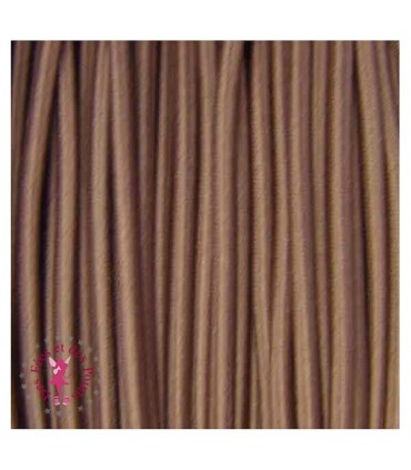 Elastique rond au mètre - 3 mm - Chocolat