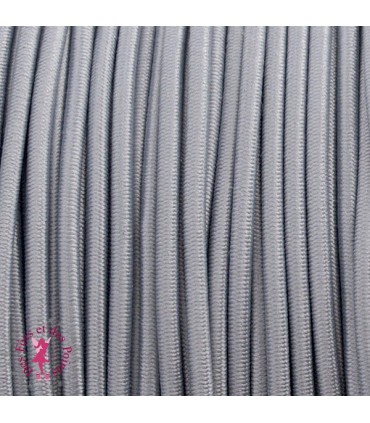 Elastique rond au mètre - 3 mm - Gris