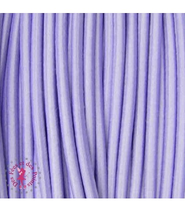 Elastique rond au mètre - 3 mm - Parme