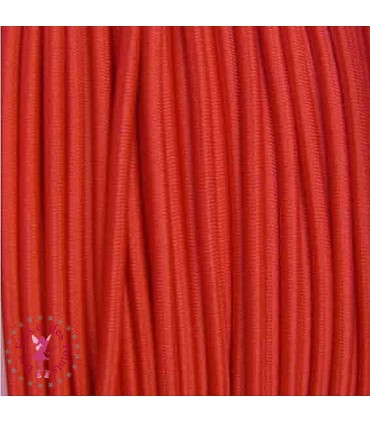 Elastique rond au mètre - 3 mm - Rouge