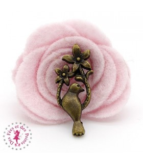 Pression métallique - Oiseau fleuri