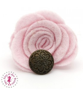 Pression métallique - Fleurs coeurs