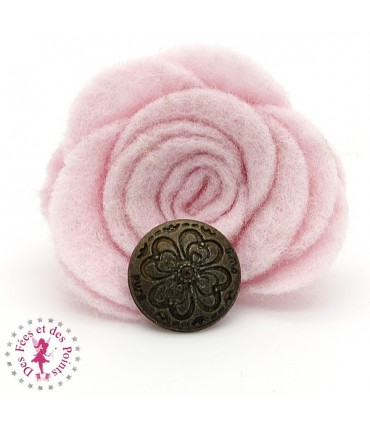 Pression métallique - Fleurs coeurs