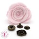 Pression métallique - Bouton de rose