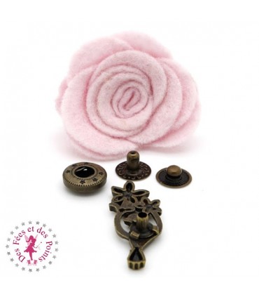 Pression métallique - Oiseau fleuri